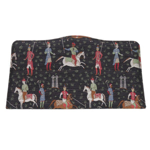 美品 グッチ グレタガルボ コラボ 馬術プリント キャンバス ブラック クラッチバッグ 黒 0960【中古】GUCCI