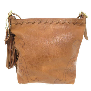 コーチ × アナスイ ANNA SUI ダッフル レザー ブラウン ショルダーバッグ 茶 0967【中古】COACH