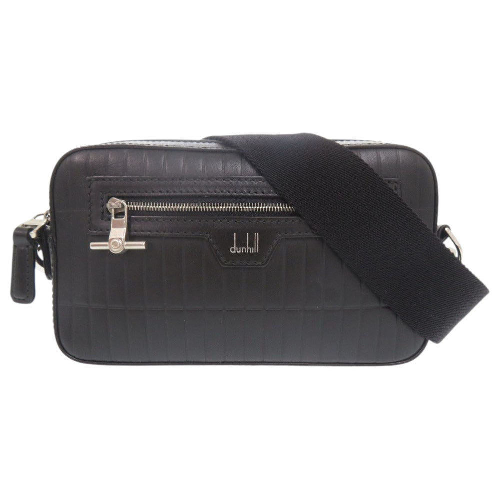 美品 ダンヒル ローラガス レザー ブラック ショルダーバッグ 黒 0968【中古】Dunhill メンズ