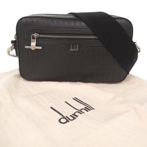 美品 ダンヒル ローラガス レザー ブラック ショルダーバッグ 黒 0968【中古】Dunhill メンズ