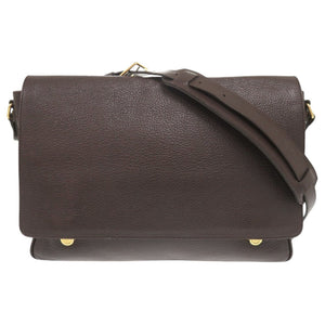 トムフォード ブラウン メッセンジャー ショルダーバッグ 茶 0971【中古】TOM FORD メンズ