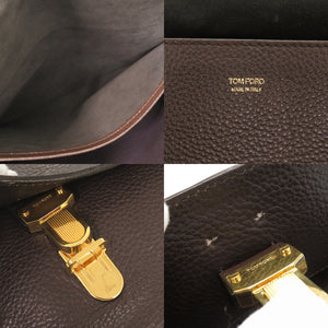 トムフォード ブラウン メッセンジャー ショルダーバッグ 茶 0971【中古】TOM FORD メンズ