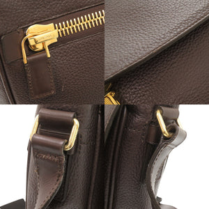 トムフォード ブラウン メッセンジャー ショルダーバッグ 茶 0971【中古】TOM FORD メンズ