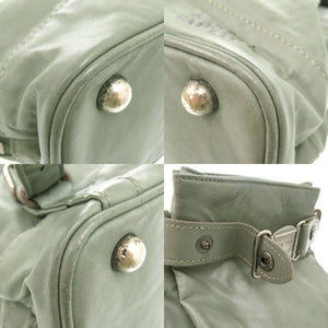 ジャンポール ゴルチェ ミニリュック ロゴプレート リュック デイパック レザー モスグリーン 0983【中古】Jean Paul Gaultier