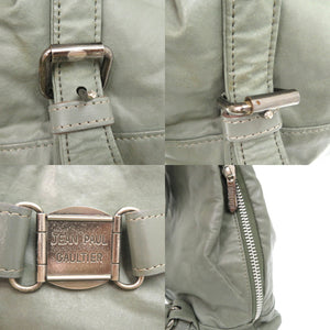 ジャンポール ゴルチェ ミニリュック ロゴプレート リュック デイパック レザー モスグリーン 0983【中古】Jean Paul Gaultier