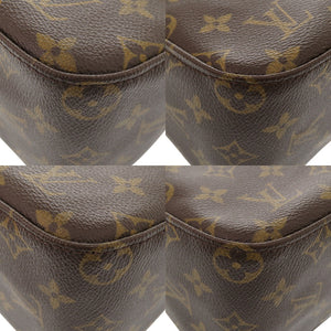 美品 ルイ ヴィトン ルーピングMM モノグラム M51146 ブラウン ショルダーバッグ LV 1011【中古】LOUIS VUITTON