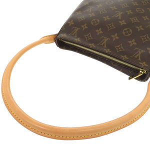 美品 ルイ ヴィトン ルーピングMM モノグラム M51146 ブラウン ショルダーバッグ LV 1011【中古】LOUIS VUITTON