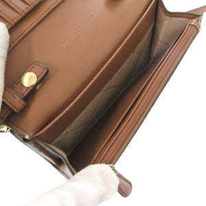 美品 マイケルコース チェーンウォレット 35F0GTVC8B PVC ブラウン ショルダーバッグ 1012【中古】Michael Kors
