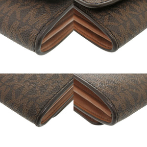 美品 マイケルコース チェーンウォレット 35F0GTVC8B PVC ブラウン ショルダーバッグ 1012【中古】Michael Kors