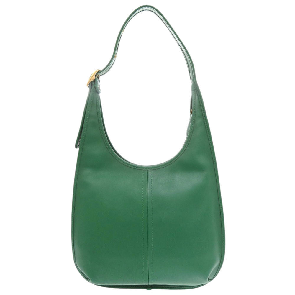 新品同様 コーチ エルゴ レザー グリーン ショルダーバッグ ワンショルダーバッグ 緑 1021【中古】COACH