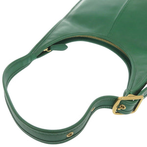 新品同様 コーチ エルゴ レザー グリーン ショルダーバッグ ワンショルダーバッグ 緑 1021【中古】COACH