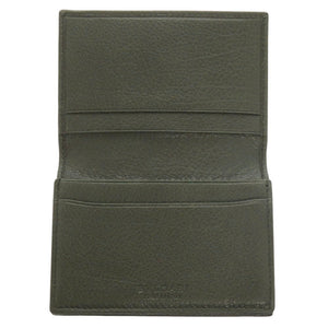 未使用品 ブルガリ レザー グリーン カードケース 名刺入れ 緑 1033【中古】BVLGARI
