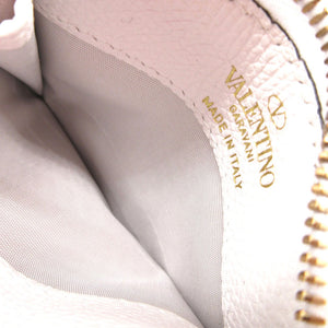 未使用 ヴァレンティノ Vスリング フラグメントケース レザー ホワイト コインケース 財布 1034【中古】VALENTINO