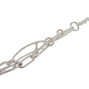 美品 エルメス シェーヌダンクル パンク LG シルバー925 ブレスレット 1049【中古】HERMES