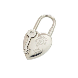 美品 エルメス ファンタジー ハート メタル シルバー カデナ 1050【中古】HERMES