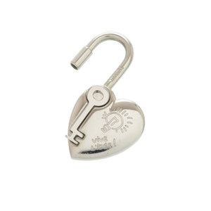 美品 エルメス ファンタジー ハート メタル シルバー カデナ 1050【中古】HERMES