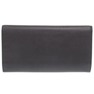 新品同様 サルヴァトーレフェラガモ レザー ブラック 長財布 三つ折り財布 黒 1059【中古】Salvatore Ferragamo