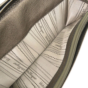 新品同様 サルヴァトーレフェラガモ レザー ブラック 長財布 三つ折り財布 黒 1059【中古】Salvatore Ferragamo