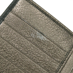 新品同様 サルヴァトーレフェラガモ レザー ブラック 長財布 三つ折り財布 黒 1059【中古】Salvatore Ferragamo