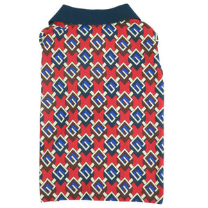 新品同様 グッチ ジオメトリックG ペットTシャツ ペット用 ペット服 ドッグウェア PET T SHIRT 695744 コットン レッド 1067【中古】GUCCI