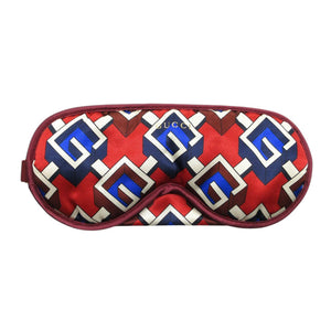 未使用品 グッチ アイマスク ジオメトリックG その他小物 レッド/ブルー/ホワイト 赤 1068【中古】GUCCI