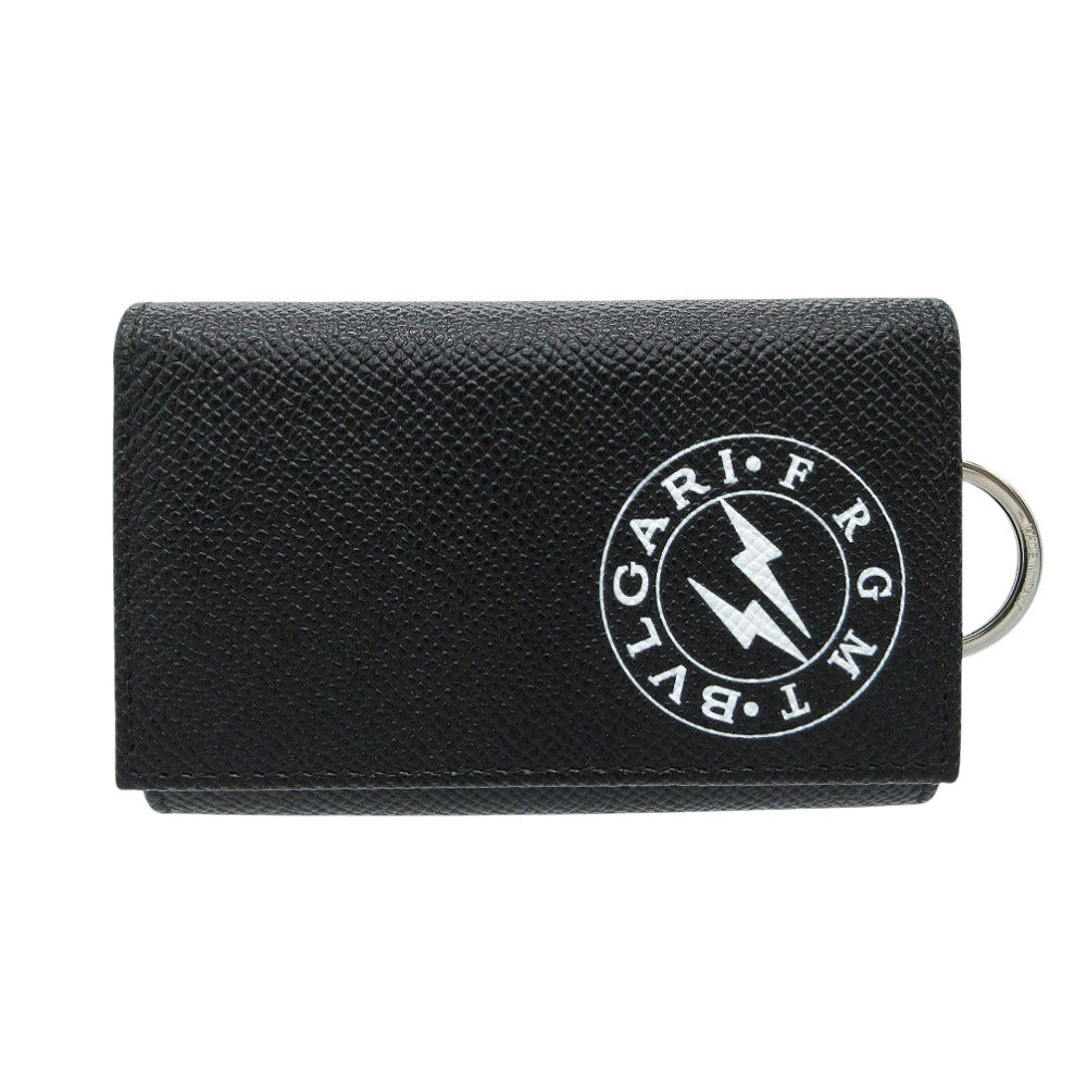 未使用 ブルガリ × フラグメント レザー ブラック 6連 キーケース 黒 1070 【中古】 BVLGARI メンズ