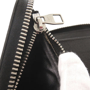 ルイ ヴィトン ジッピーウォレット ヴェルティカル ダミエグラフィット N63095 ブラック ラウンドファスナー 長財布 LV 1073【中古】LOUIS VUITTON メンズ