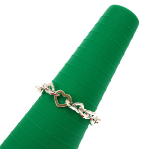 美品 ティファニー ハートリンク K18イエローゴールド/シルバー925 ブレスレット アクセサリー 1075 【中古】 TIFFANY&Co.