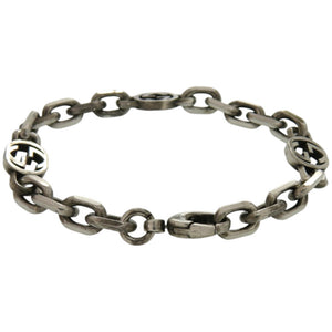 美品 グッチ インターロッキング チェーン シルバー925 シルバー 銀 ブレスレット 1081【中古】GUCCI