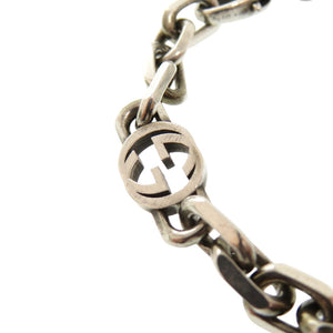 美品 グッチ インターロッキング チェーン シルバー925 シルバー 銀 ブレスレット 1081【中古】GUCCI