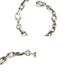 美品 グッチ インターロッキング チェーン シルバー925 シルバー 銀 ブレスレット 1081【中古】GUCCI