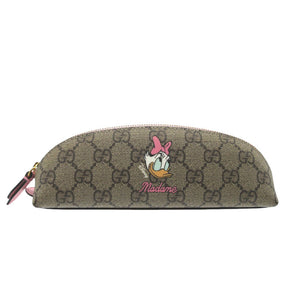 未使用 グッチ ディズニーコラボ デイジーダッグ GGスプリーム/レザー 662129 ペンケース ベージュ/ピンク 1084【中古】GUCCI
