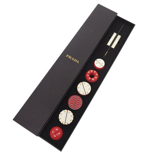 未使用品 プラダ ノベルティ メモ立て 鉛筆 レッド ウッド 赤 1096【中古】PRADA