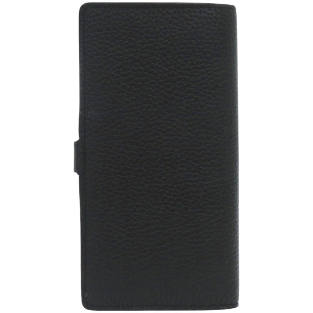 美品 ルイ ヴィトン LVヴェルティカル ウォレット M81330 レザー トリヨンレザー ノワール LV 黒 長財布 1100【中古】LOUIS VUITTON