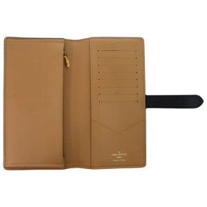 美品 ルイ ヴィトン LVヴェルティカル ウォレット M81330 レザー トリヨンレザー ノワール LV 黒 長財布 1100【中古】LOUIS VUITTON