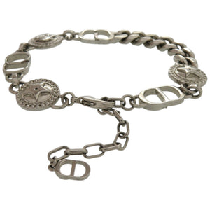 美品 ディオール チェーンブレスレット ETOILE CD ロゴモチーフ メタル シルバー ブレスレット 1107【中古】Dior