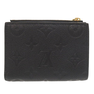 美品 ルイ ヴィトン ポルトフォイユ リサ モノグラムアンプラント M83365 IC ノワール 二つ折り財布 黒 LV 1109【中古】LOUIS VUITTON