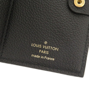 美品 ルイ ヴィトン ポルトフォイユ リサ モノグラムアンプラント M83365 IC ノワール 二つ折り財布 黒 LV 1109【中古】LOUIS VUITTON