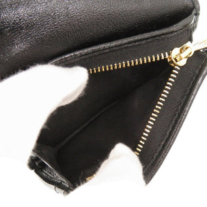 美品 グッチ ラジャ 573790 レザー ブラック 二つ折り財布 チェーンウォレット 黒 1114【中古】GUCCI