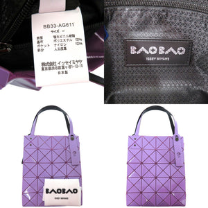 未使用 イッセイミヤケ BAOBAO バオバオ CARAT カラット BB33AG611 ポリエステル PVC ナイロン パープル 紫 トートバッグ 1128【中古】ISSEY MIYAKE