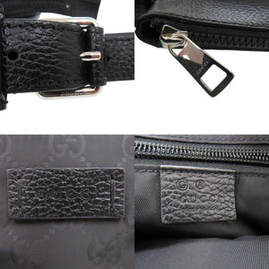 美品 グッチ GG柄 グッチシマ 510342 ショルダーバッグ レザー グッチシマナイロン ブラック 1162【中古】GUCCI