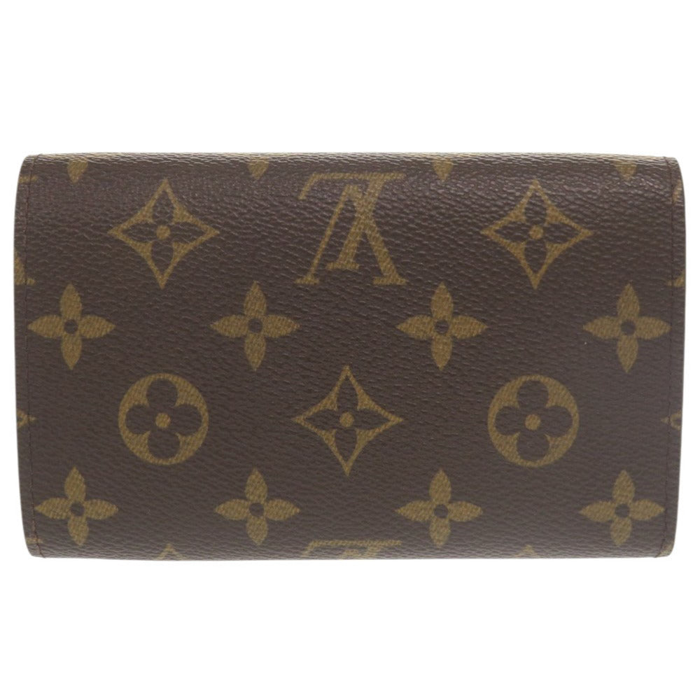 美品 ルイ ヴィトン ポルトモネ ビエ トレゾール モノグラム M61730 ブラウン 二つ折り財布 LV 1163【中古】LOUIS VUITTON