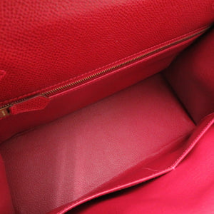 美品 エルメス ケリー28 ギロッシュ 外縫い リセ ルージュヴィフ ゴールド金具 □I刻印 ハンドバッグ 赤 1181 【中古】 HERMES