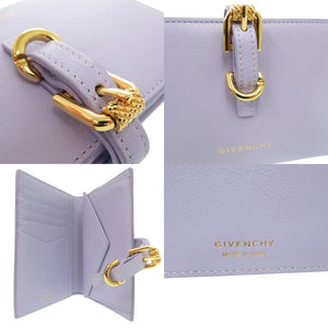 新品同様 ジバンシィ VOYOU ヴォワイユー 二つ折り財布 レザー パープル 1225【中古】GIVENCHY