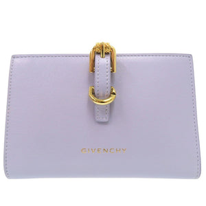 新品同様 ジバンシィ VOYOU ヴォワイユー 二つ折り財布 レザー パープル 1225【中古】GIVENCHY