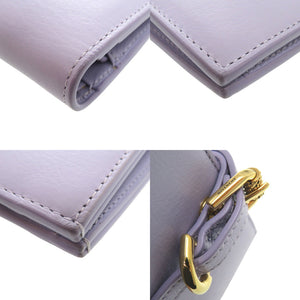 新品同様 ジバンシィ VOYOU ヴォワイユー 二つ折り財布 レザー パープル 1225【中古】GIVENCHY