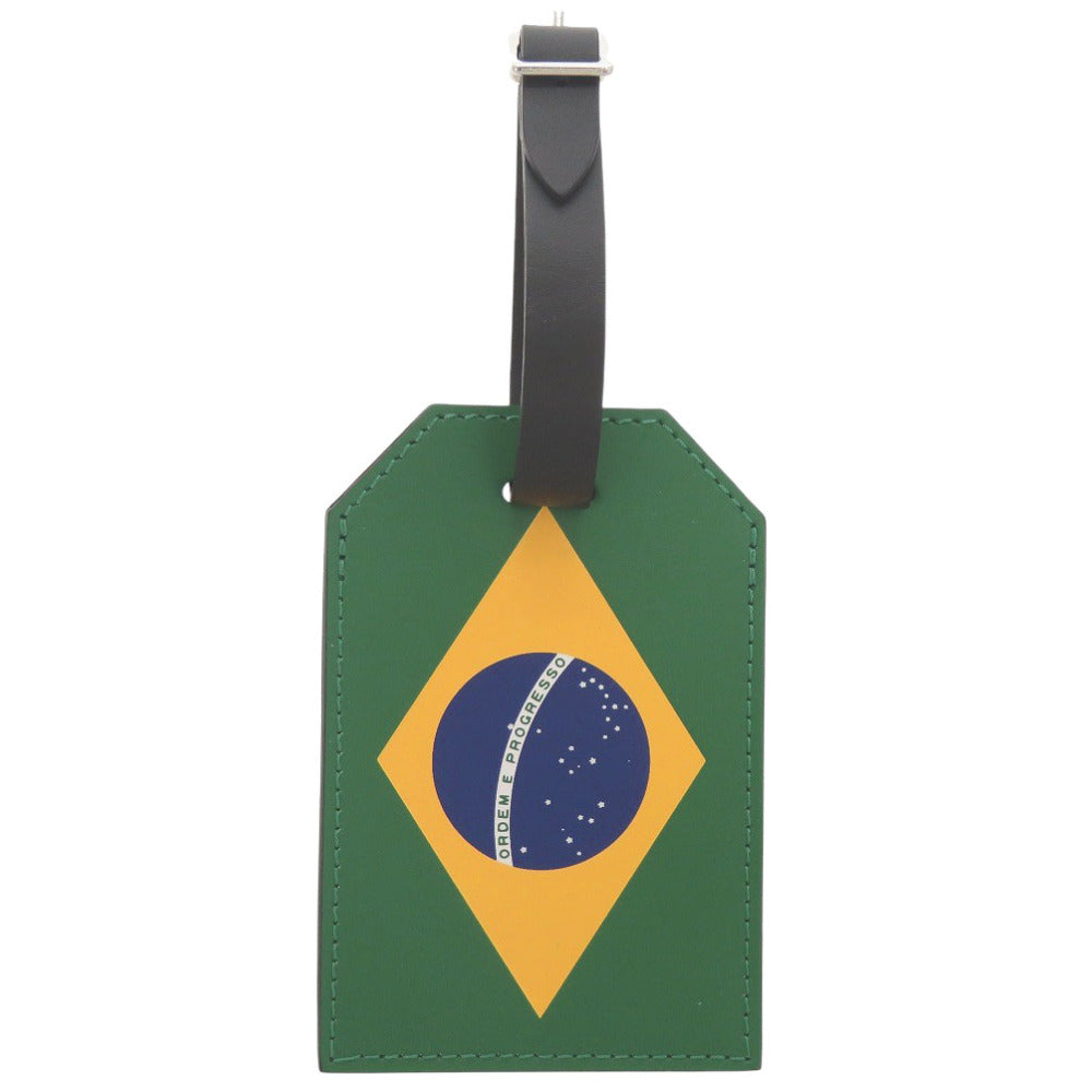 未使用 ルイ ヴィトン ブラジル M63346 エピレザー グリーン/ブルー ネームタグ 緑 青 LV 1227【中古】LOUIS VUITTON