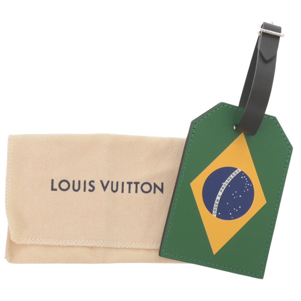 未使用 ルイ ヴィトン ブラジル M63346 エピレザー グリーン/ブルー ネームタグ 緑 青 LV 1227【中古】LOUIS VUITTON