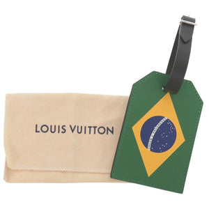 未使用 ルイ ヴィトン ブラジル M63346 エピレザー グリーン/ブルー ネームタグ 緑 青 LV 1227【中古】LOUIS VUITTON