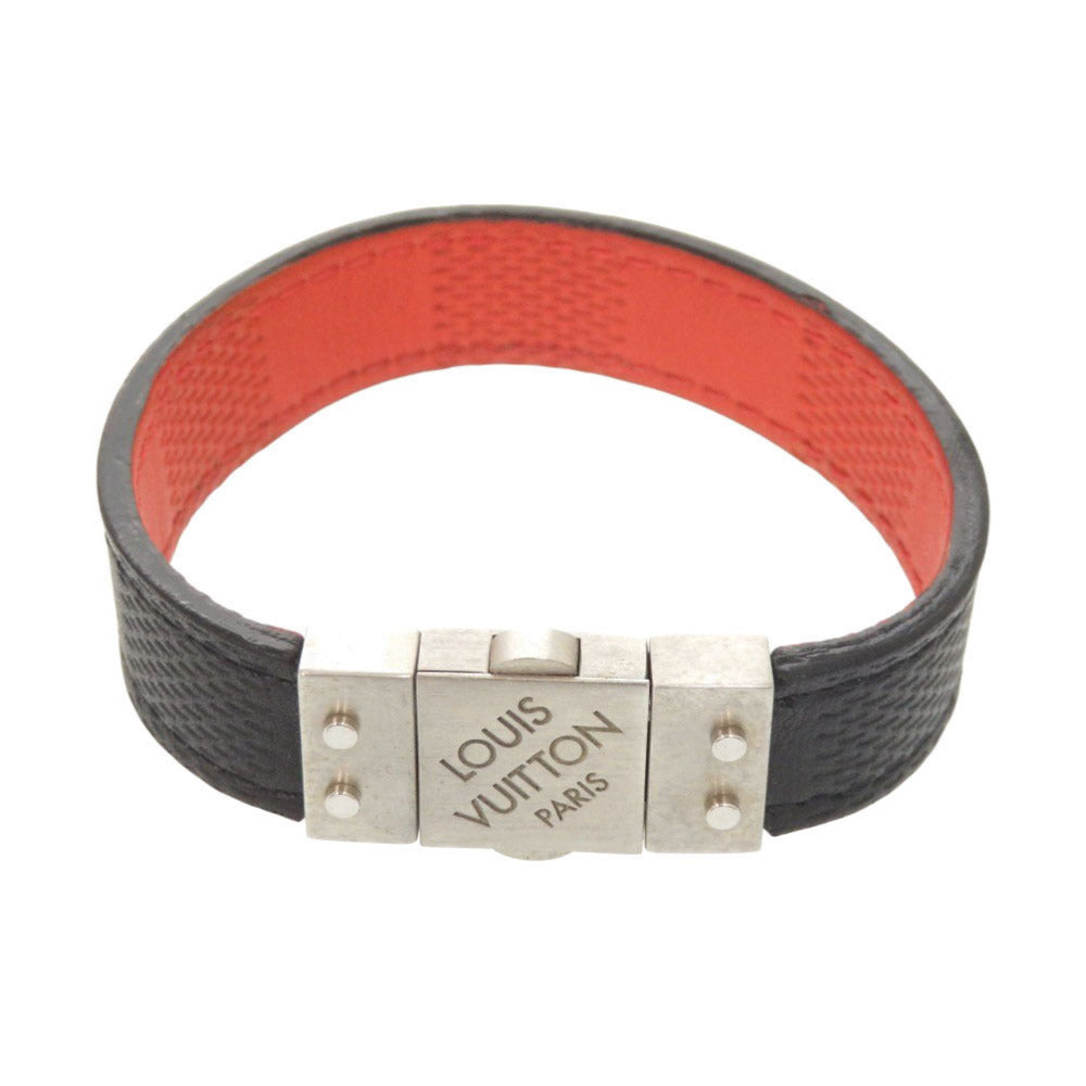 美品 ルイ ヴィトン リバーシブル ダミエアンフィニ ブラック レッド ブレスレット LV 1228【中古】LOUIS VUITTON